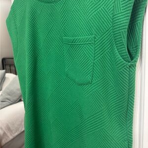 Entro Vibrant Green Textured Top